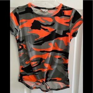 Paper + Tee Kids Girl’s Camo Top